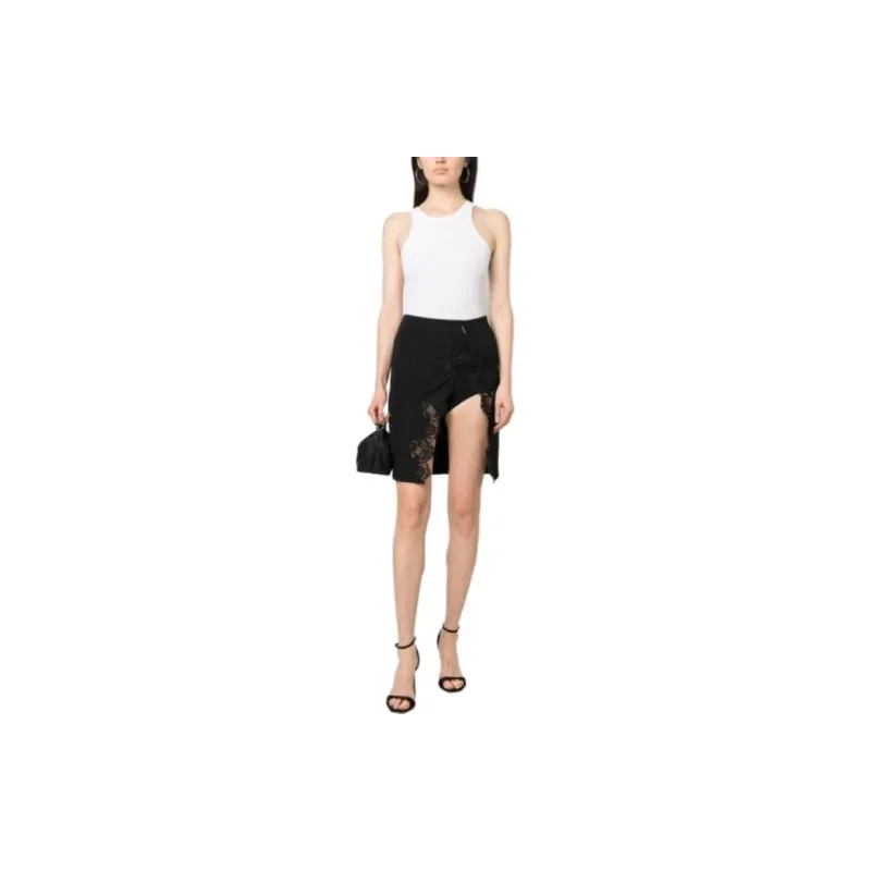 DSQUARED 2 Lace Detailed Front Slit Skirt-1
