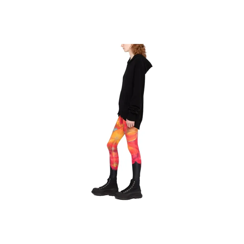 Alexander McQueen Abstract Printed High Waist Leggings-2