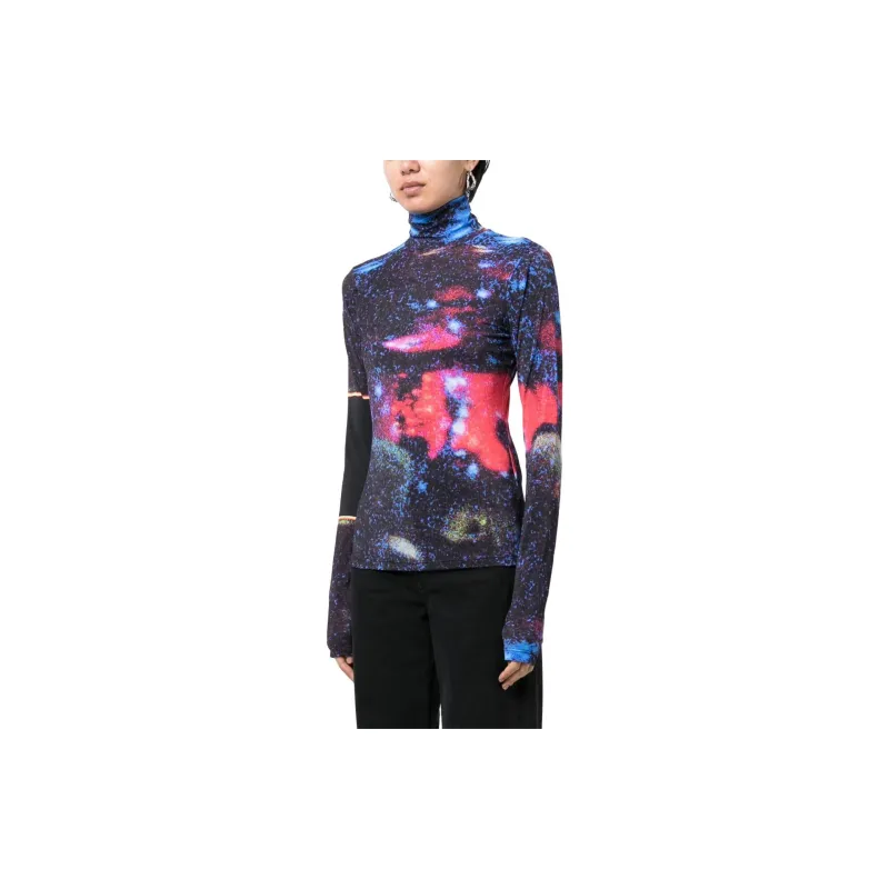 MM6 Maison Margiela Space-print High-neck Top-3