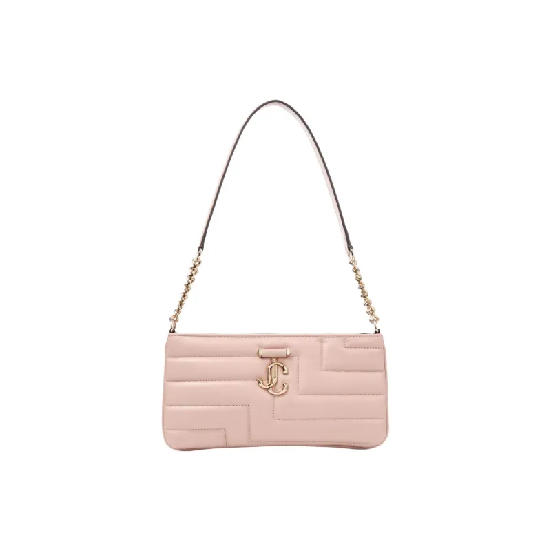 Jimmy Choo Avenue Nappa Soft Leather Shoulder Bag Women's Pink-0