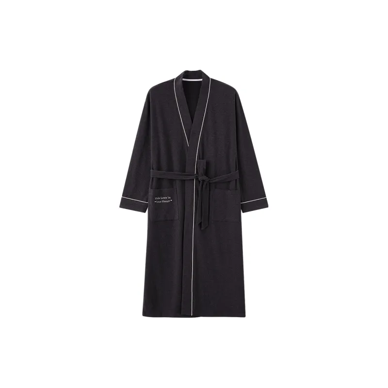 MIIOW Bath Robes Men's Dark Gray-0