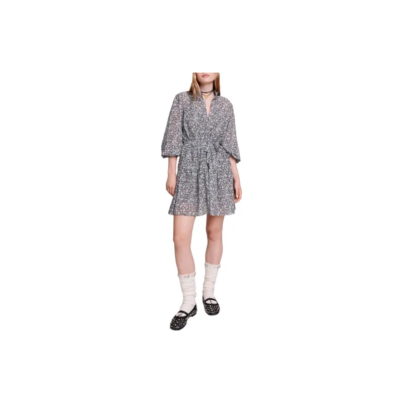 Maje Long Sleeved Dresses Women's Multicolor-1