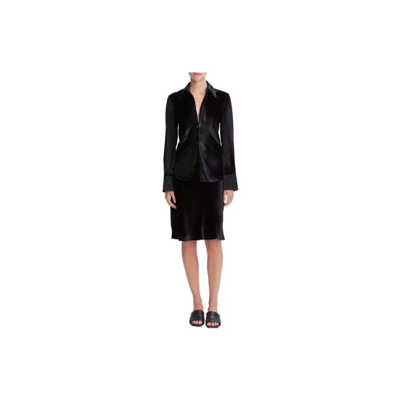 VINCE Long sleeve Velvet Shirt-1