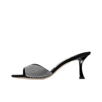 Jimmy Choo Slide Slippers 7cm Women's Black
