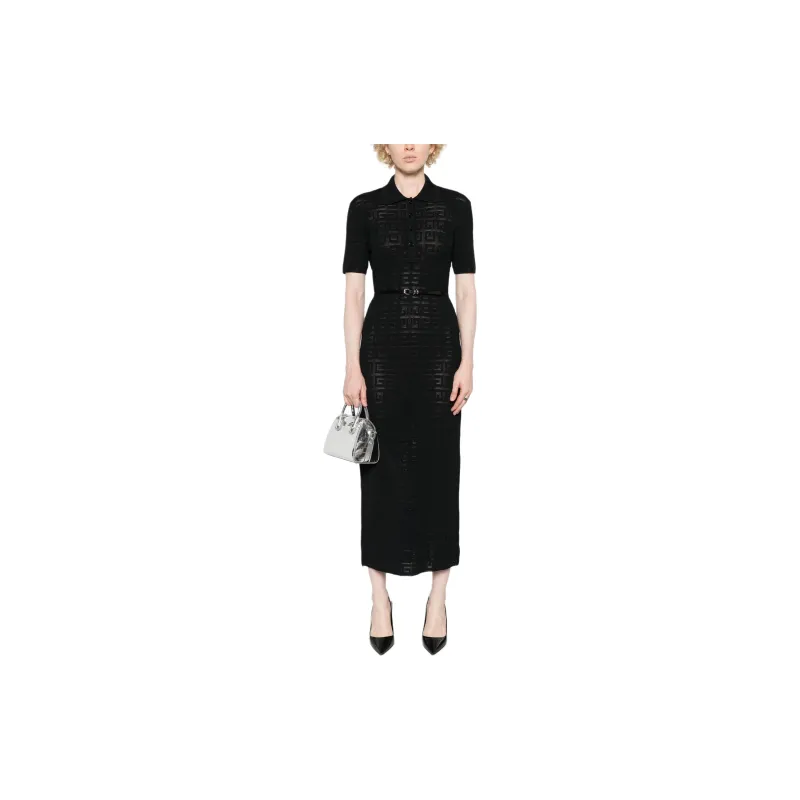 Givenchy Voyou 4G Jacquard Polo Dress-1