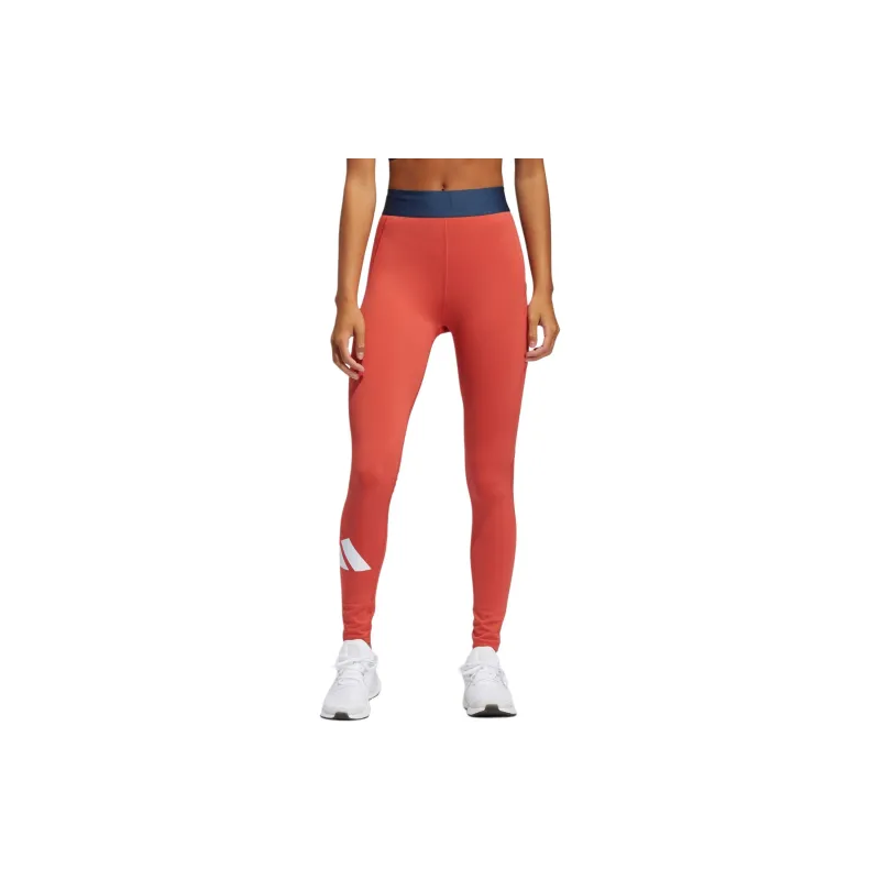 Adidas AEROREADY Techfit Life Mid-Rise Badge Of Leggings Women's Bright Pink Fluorescent-1