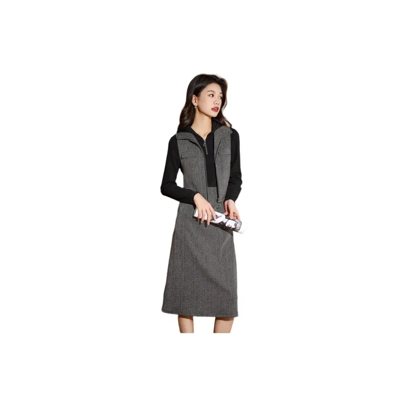 Mylan Two Piece Skirt Sets Women's Black-3