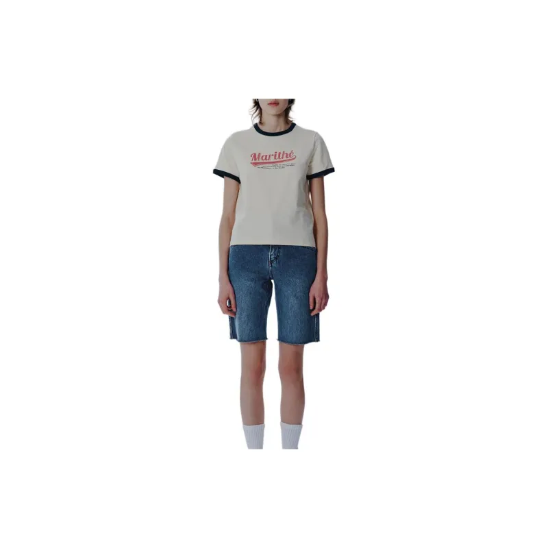 MARITHE FRANCOIS GIRBAUD SS24 Regular T Shirt Women's Ivory-2