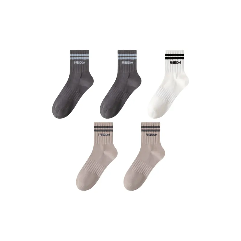 MIIOW Trend Party Series Mid Calf Socks Unisex 5 Pack-7