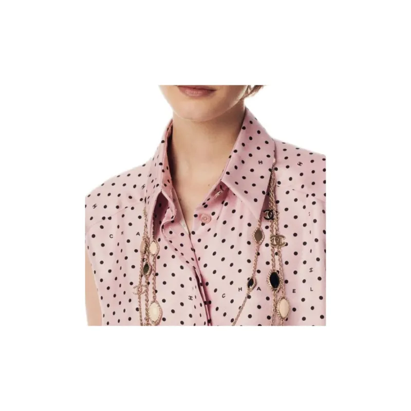 CHANEL 24 New Spring And Summer Arrivals Shirt Women's Light Pink-3