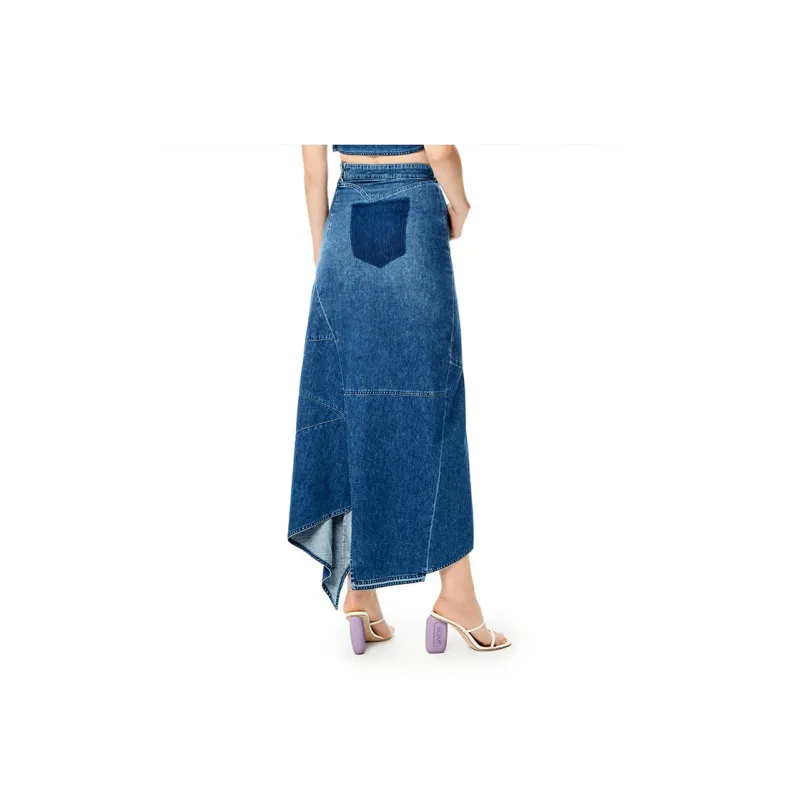 LOEWE Denim Short Skirts Women's Blue-3