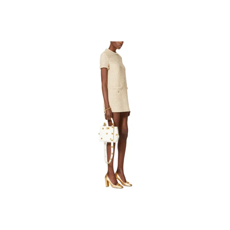 Valentino Short-Sleeved Dresses Women's Gold-3