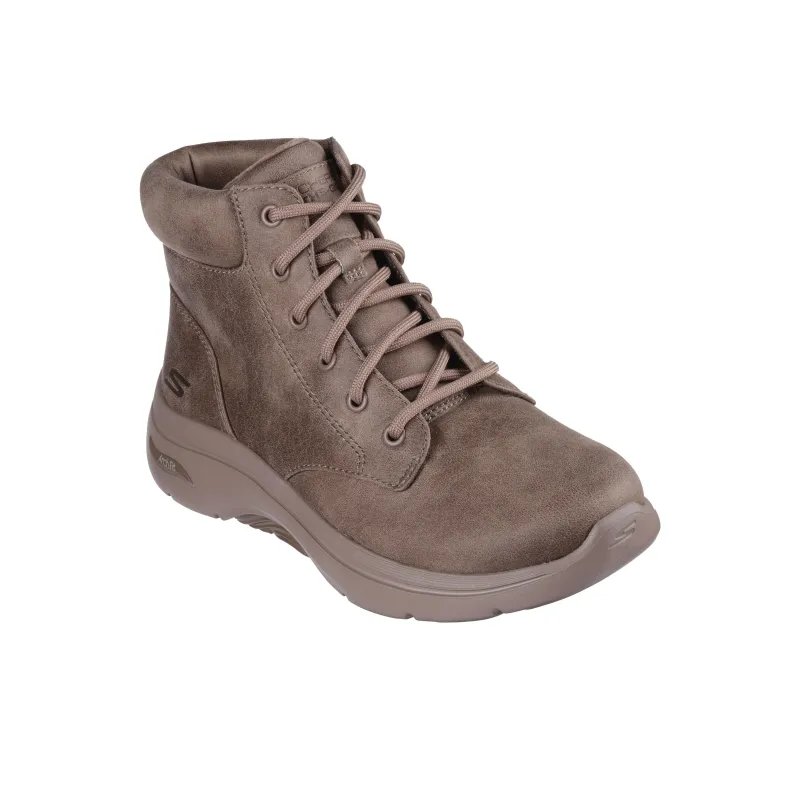 Skechers GO Walk Arch Fit 2.0 Anti-Slip Wear-Resistant High-Top Casual Shoes Women's Tan-2