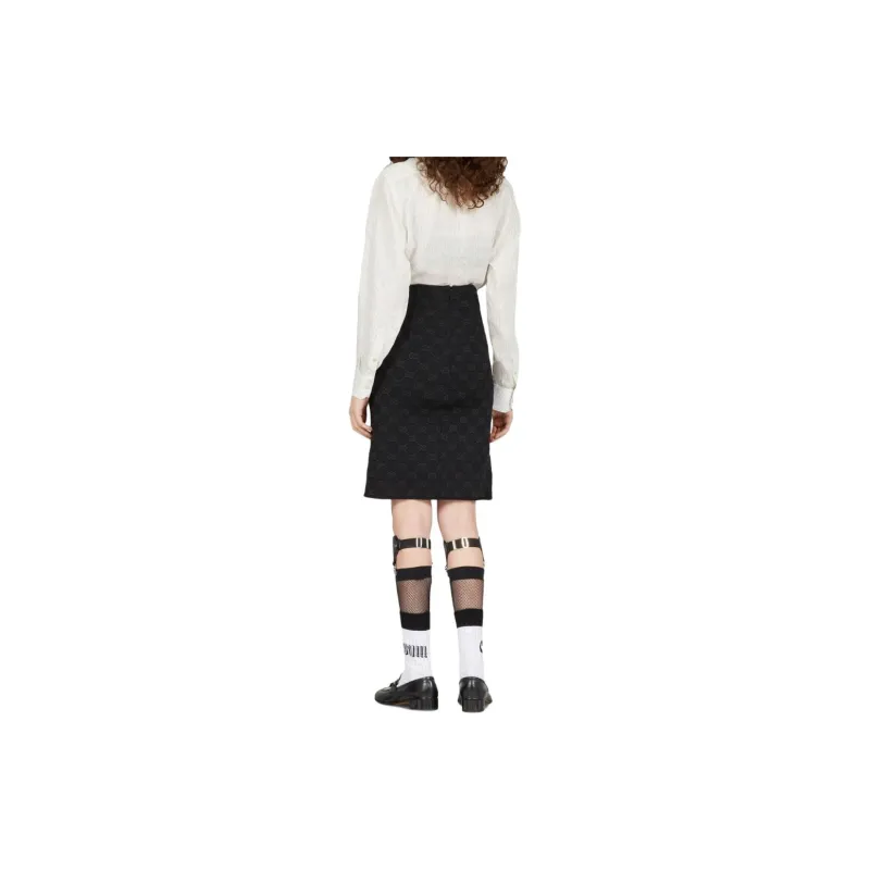 GUCCI Casual Long Skirts Women's Black-2