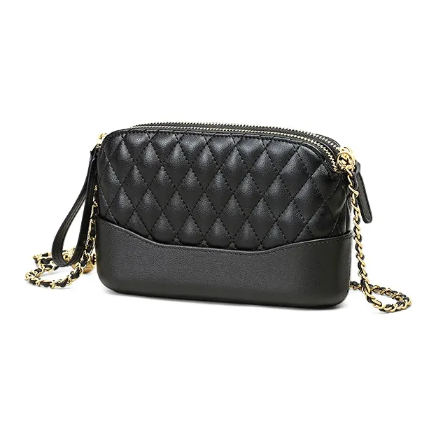 MILLIE'S Cow Leather With Synthetic Leather Shoulder Bag, Crossbody Bag Regular Women's Black-4