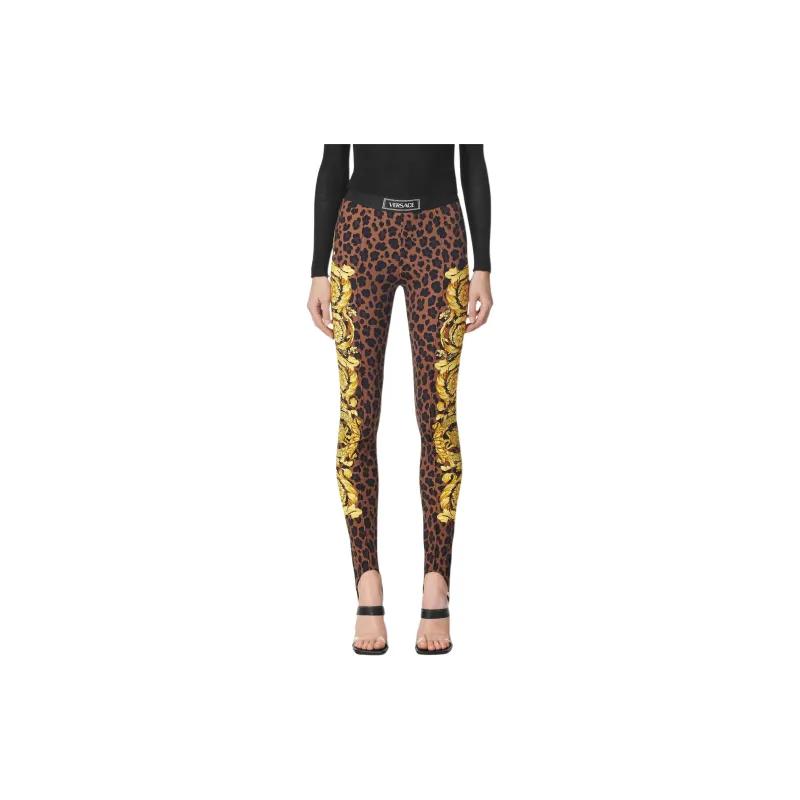 VERSACE Barocco Printed Elasticated Straps Leggings-2
