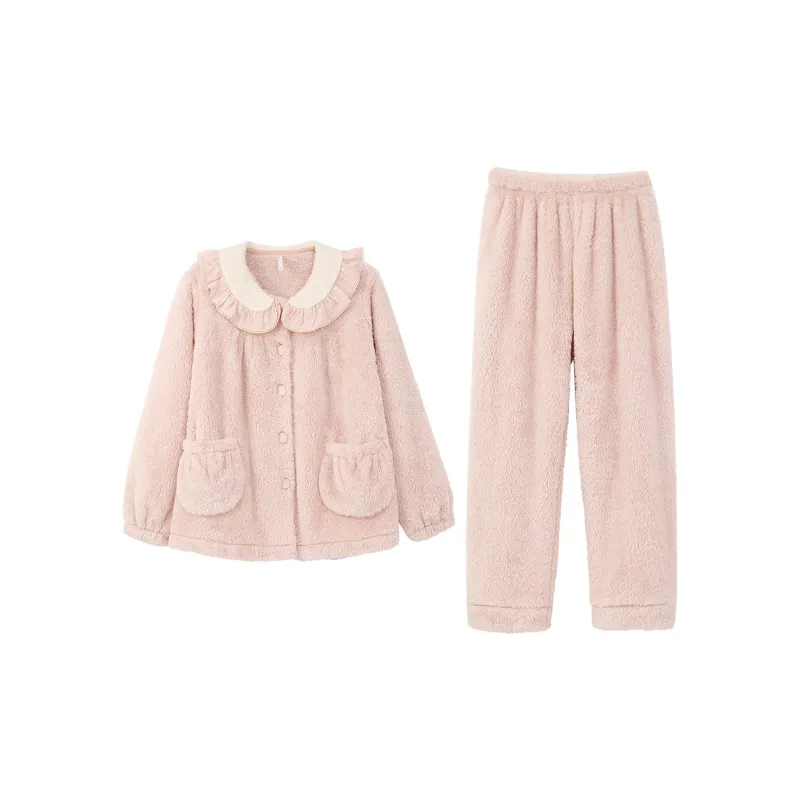 Aannsfam Pajama Set Women's Pastel Pink-0