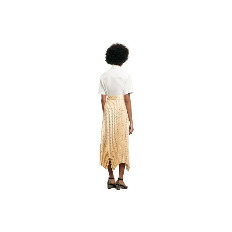 Sandro Casual Long Skirts Women's Yellow-1