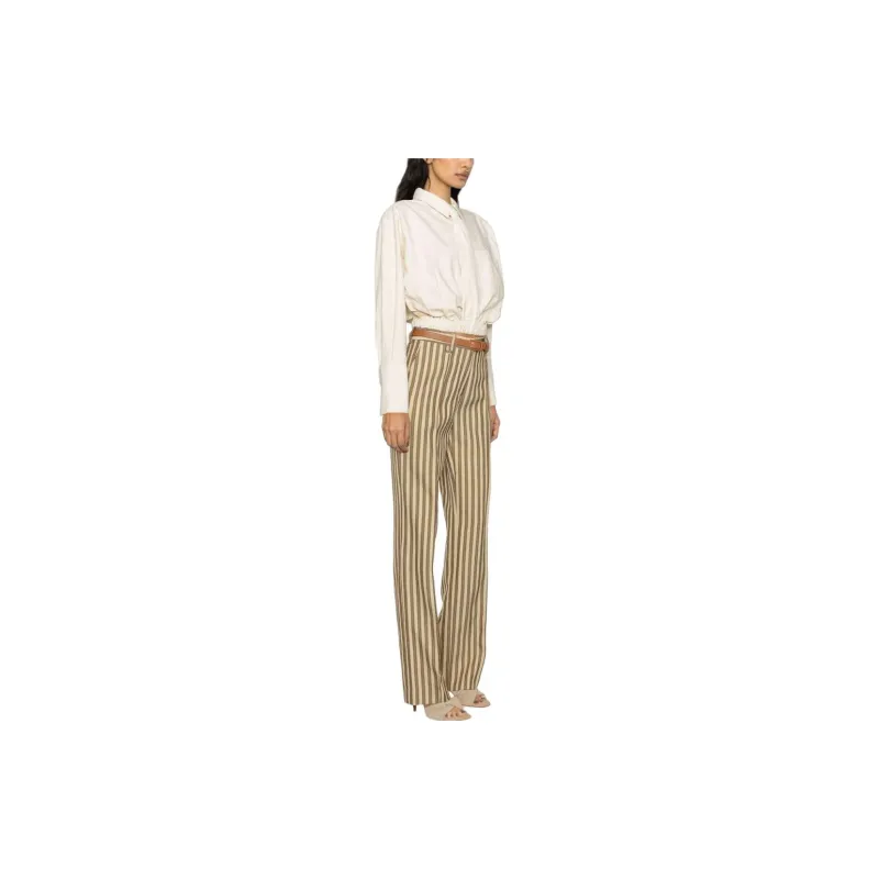 Jacquemus Le Pantalon Sauge 'Beige Brown Stripes'-3