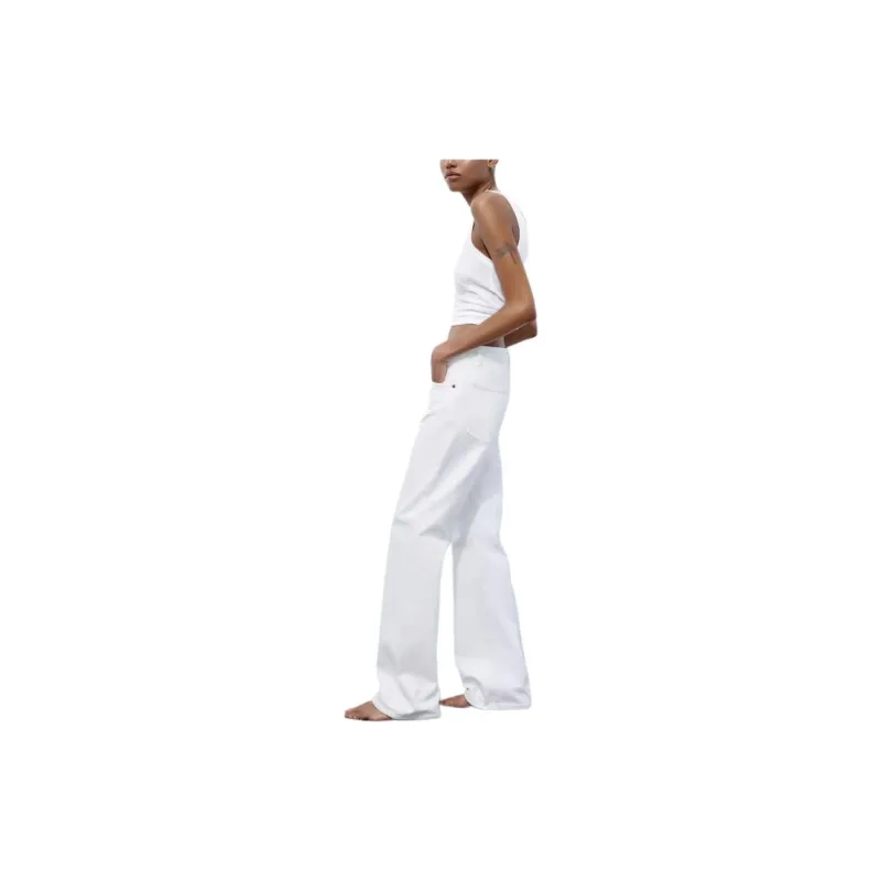 ZARA Jeans Women's Frosted White-4