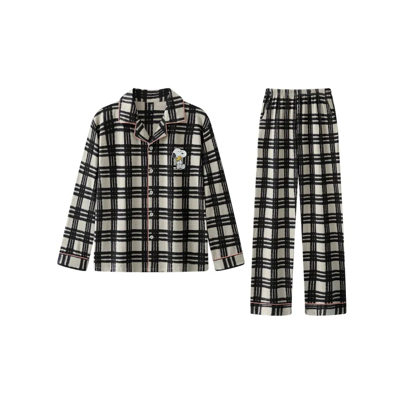 Gongdie x SNOOPY/ Pajama Set Unisex Gray-1