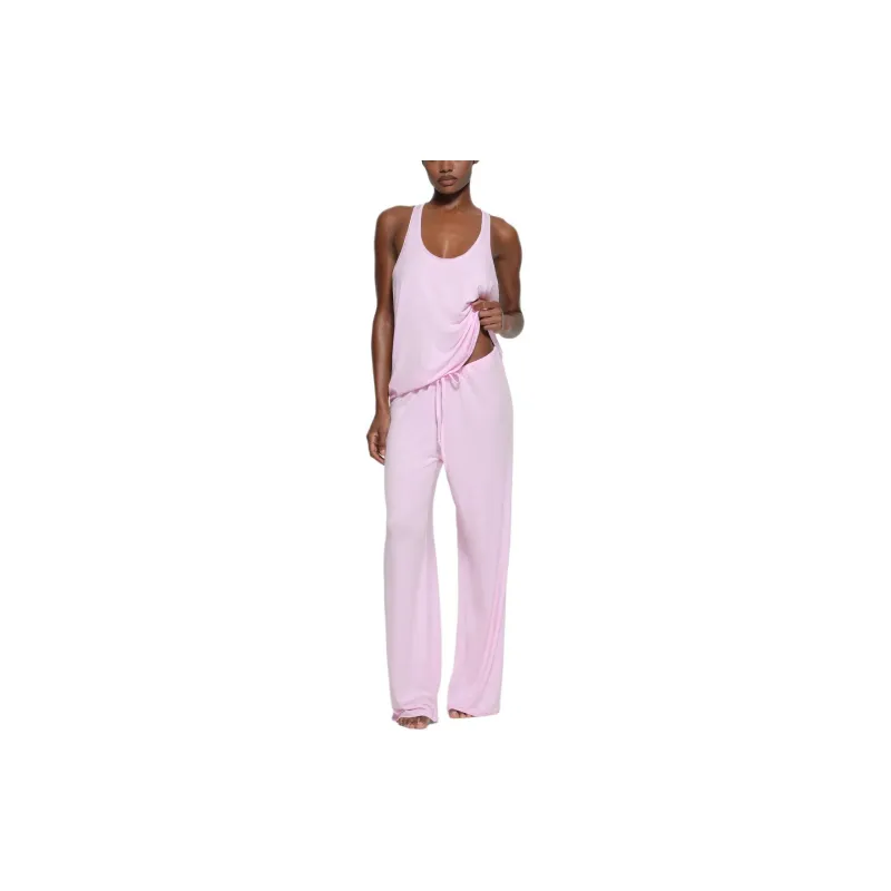 SKIMS SLEEP STRAIGHT LEG PANT Casual Pants Women's CHERRY BLOSSOM/Cherry Blossom-1