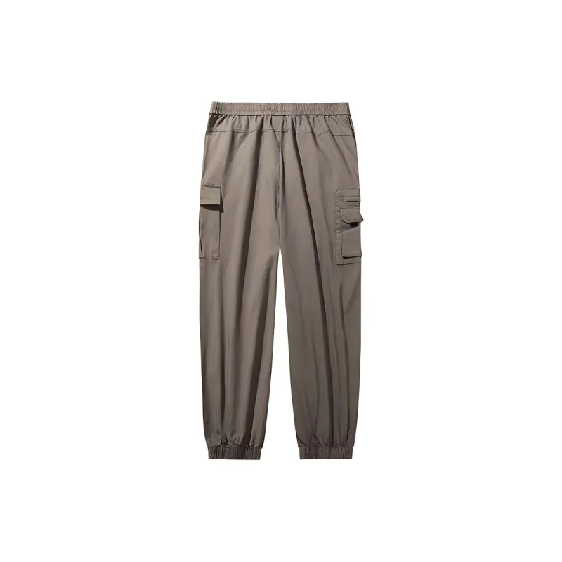 Anta x National Geographic Outdoor Collection Knitted Sports Pants Men's Basic Black-1