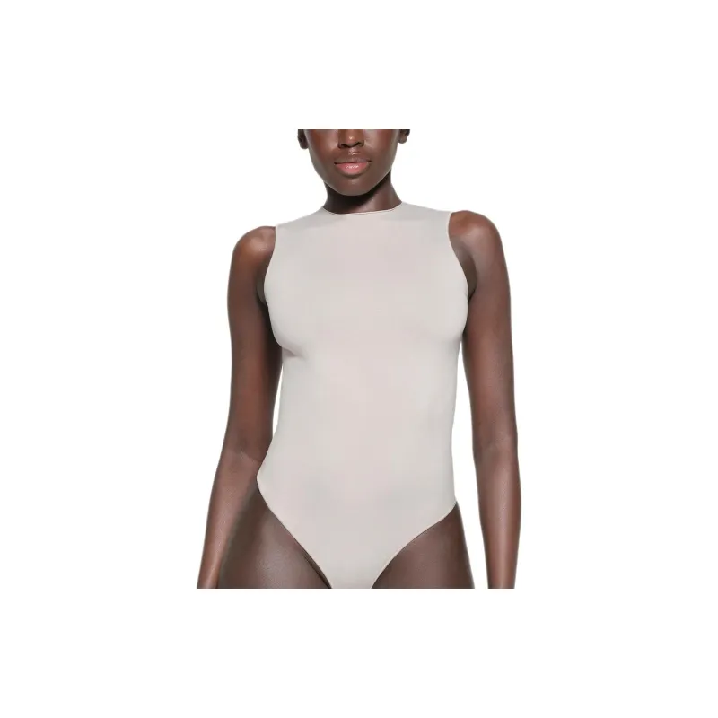 SKIMS ESSENTIAL CREW NECK SLEEVELESS BODYSUIT Bodysuits Women's STONE/Stone Color-1