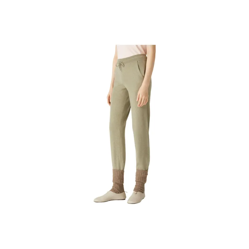 Loro Piana FW24 Knitted Sports Pants Women's Green-4