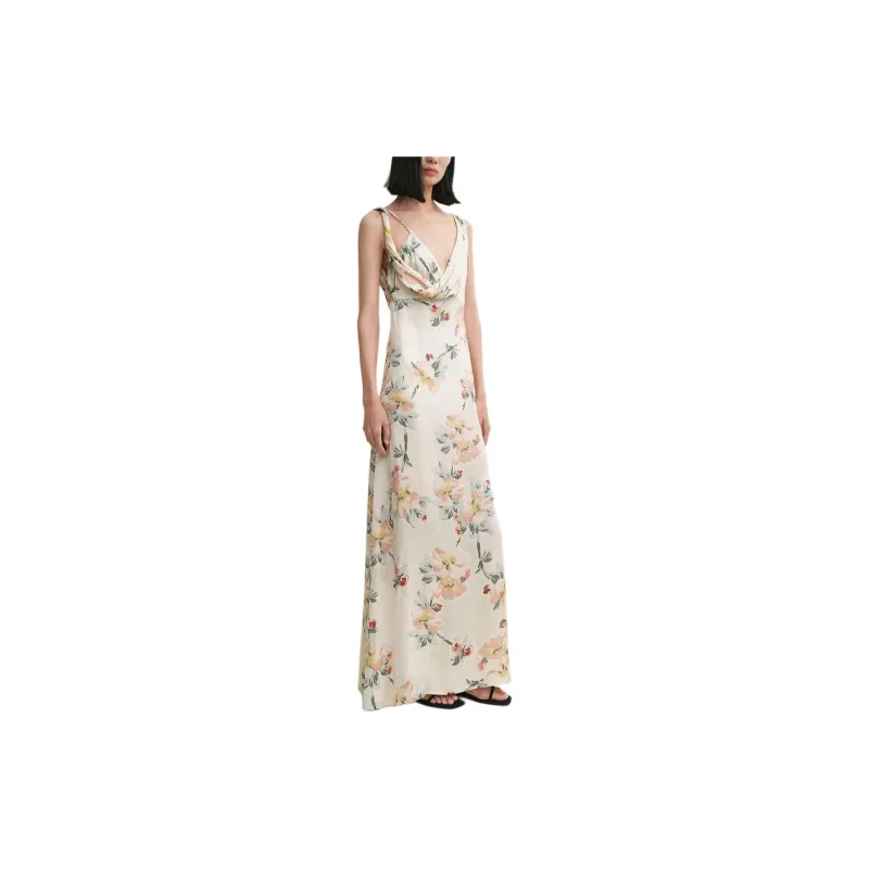 TOTEME Floral print Satin Maxi Dress-3
