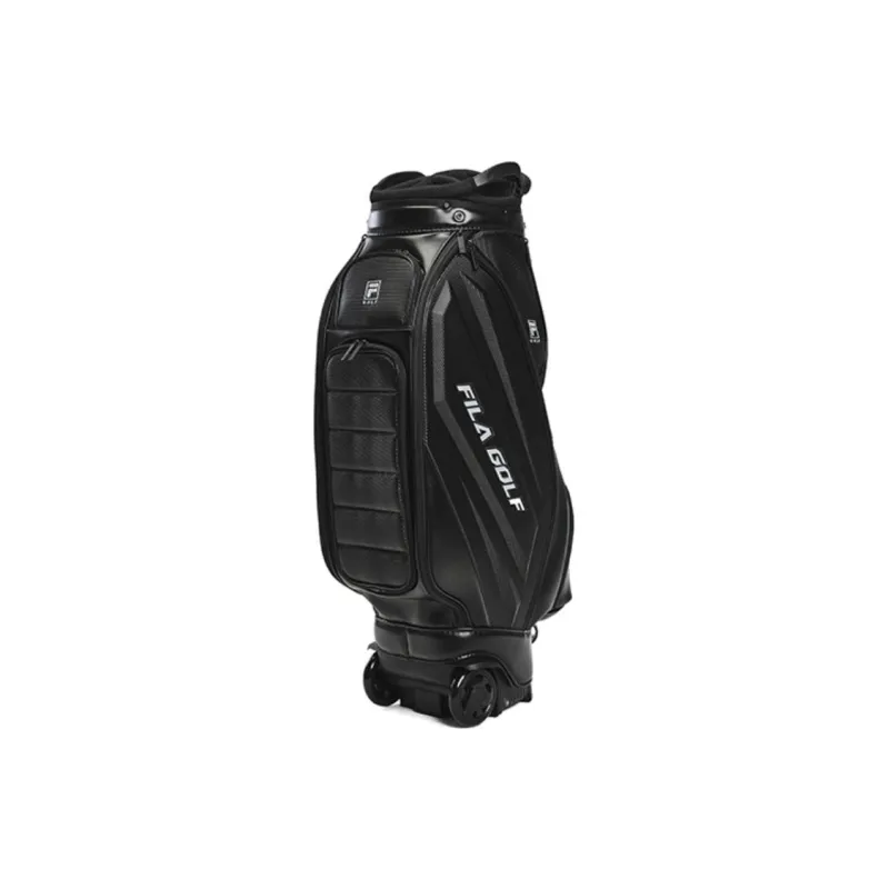 FILA Polyurethane Bonded Synthetic Leather Golf Bag Handbag Regular Men's Pitch Black-2