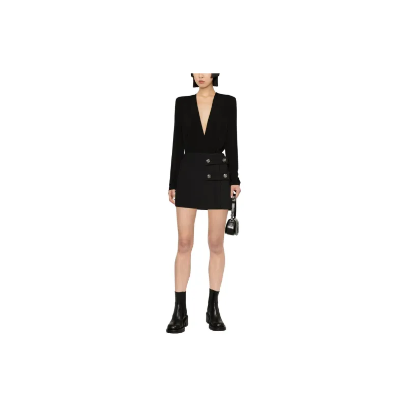 VERSACE Casual Short Skirts Women's Black-2