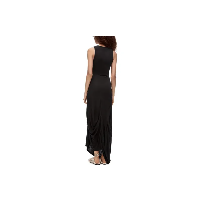 LOEWE Anagram Plaque Asymmetric Midi Dress-1