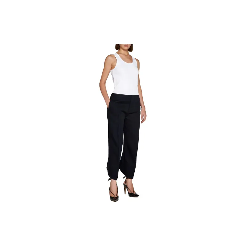 Bottega Veneta Cropped Straight Leg Trousers-1