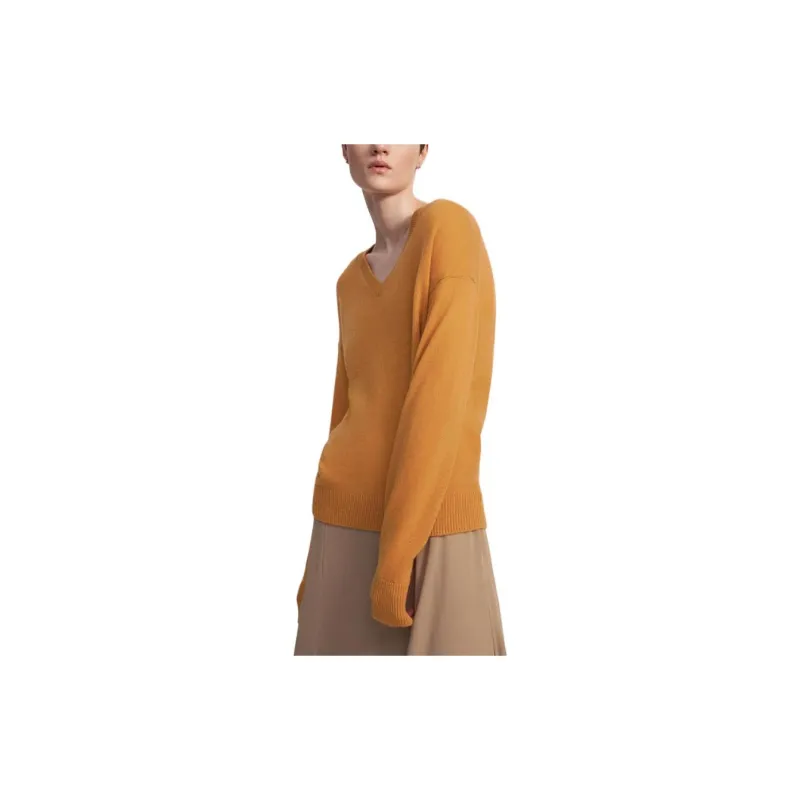 THEORY Cashmere Sweaters Women's Orange Brown-3