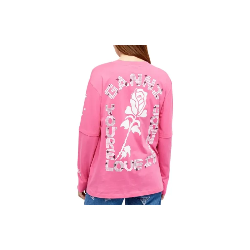 GANNI T-Shirts Women's Pink-2