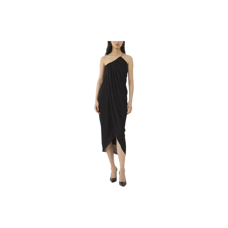 Chloé One shoulder Wool Midi Dress-1