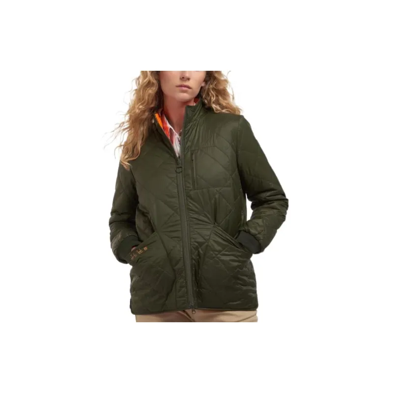 Brompton X BARBOUR Jackets Women's Olive Green-3