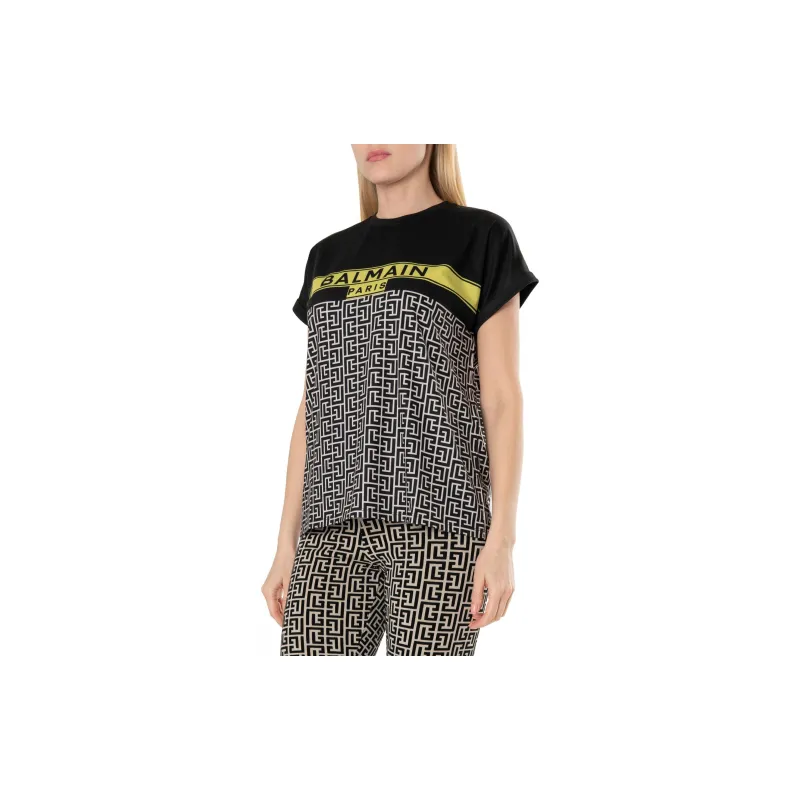 BALMAIN T-Shirts Women's Black-4