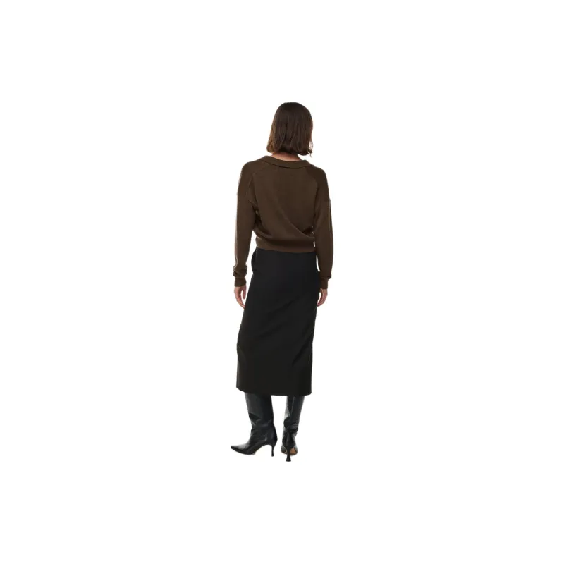 ARITZIA Wilfred Clara Merino Wool Waist Sweater Sweater Women's Rich Mocha Brown/Deep Mocha Brown-2
