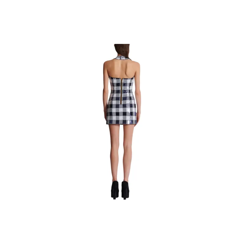 BALMAIN Sequin-embellished Mini Dress-2