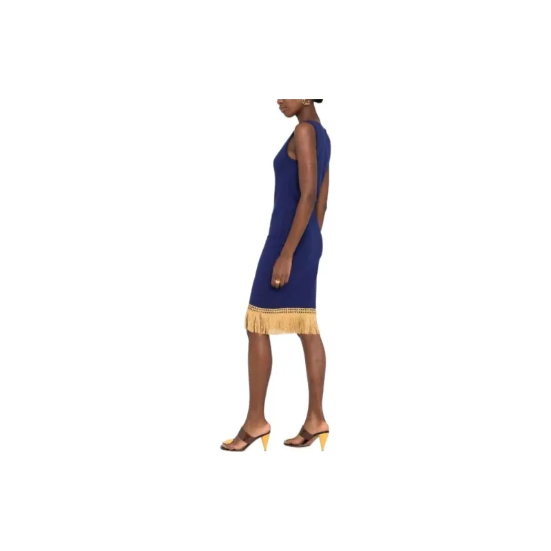 MOSCHINO Sleeveless Dresses Women's Blue-3