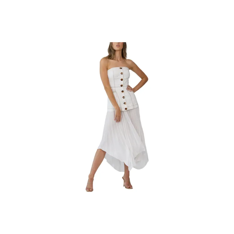 C/MEO Sleeveless Dresses Women's White-1