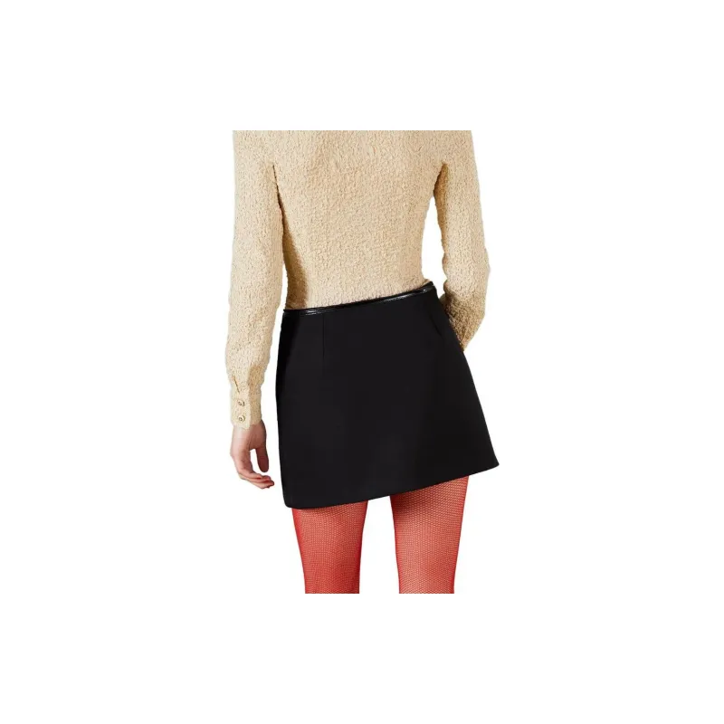 GUCCI Horsebit Front Slit Mini Skirt-2