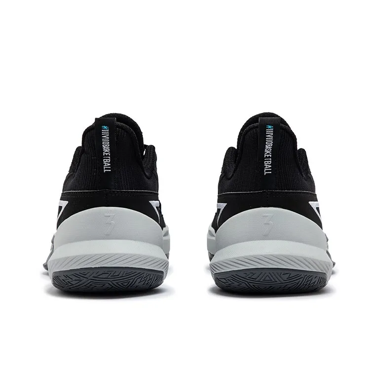 361° Big3 Team Non slip Support Low Top Basketball Shoes Men's Black Gray-3