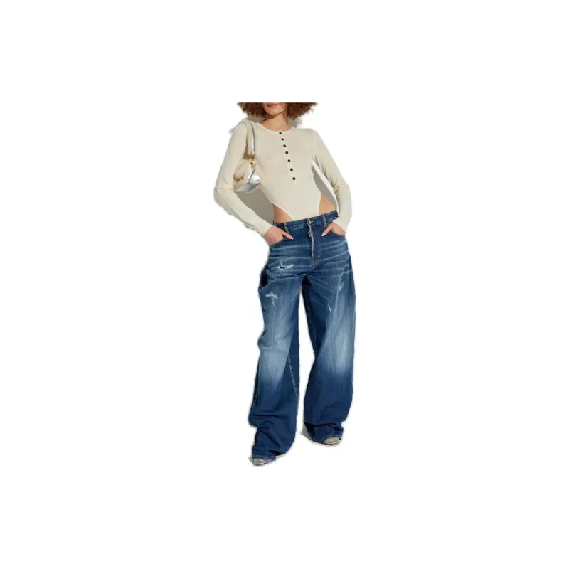DSQUARED 2 Long Sleeved Knitted Bodysuit-1