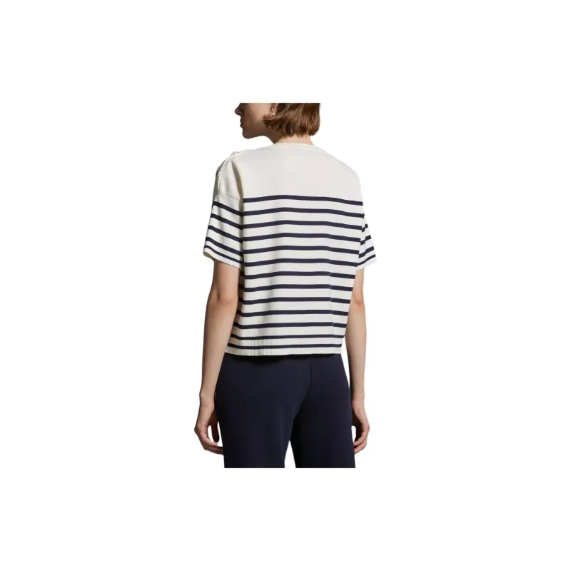 Moncler Striped Logo Knit T Shirt-3