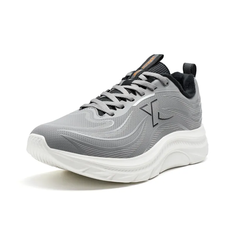 XTEP Wear Resistant Slip Resistant Low Top Running Shoes Men's Smoke Gray/Black-2