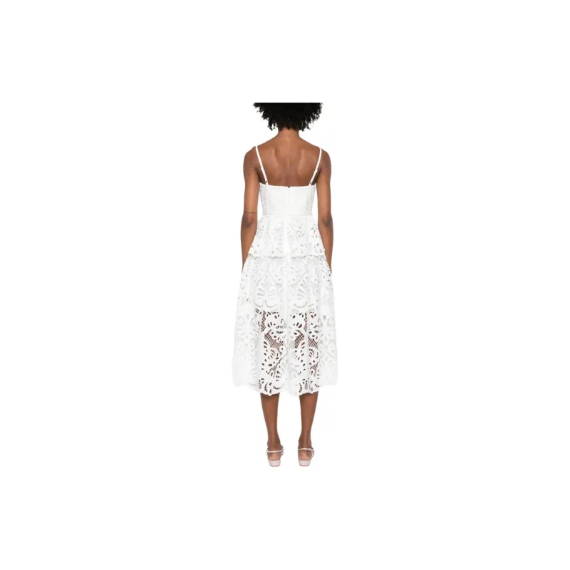 Self portrait Guipure lace Flared Dress-2