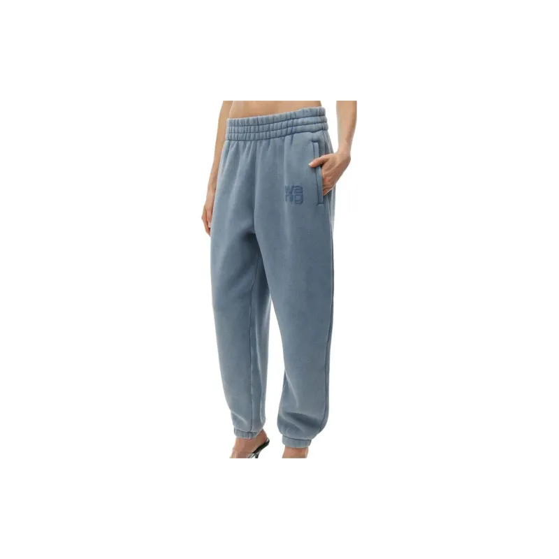 Alexander Wang SS24 Knitted Sports Pants Women's Gray Blue-3